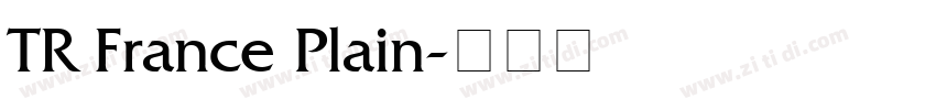 TR France Plain字体转换
